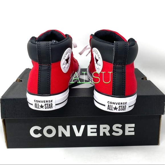 Converse Ctas Street Mid Canvas Enamel Red Men’s - Picture 5 of 10